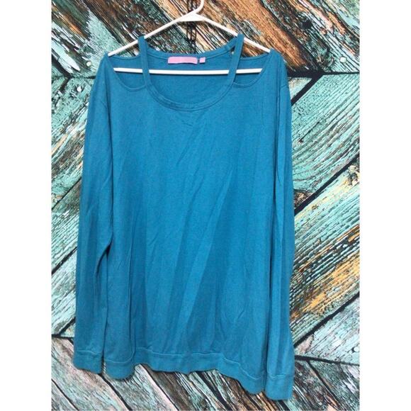 Regna X Plus Size Top Turquoise Size 3XL - Picture 4 of 10